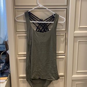 Lululemon open back built in bra tank top